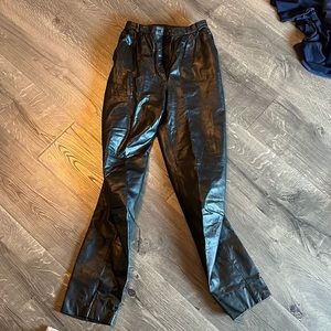Black leather pants